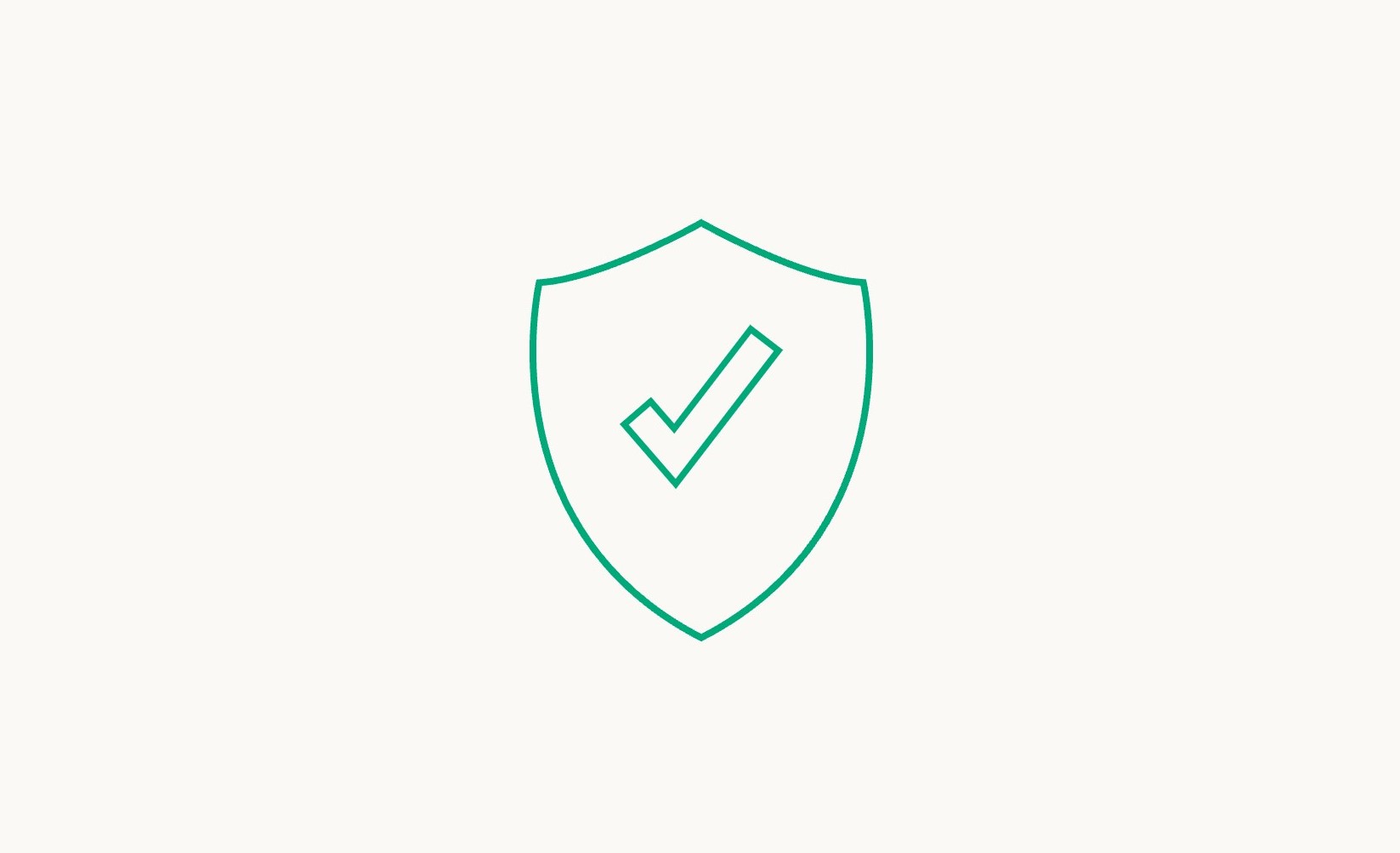 Shield icon with a check mark representing security or protection